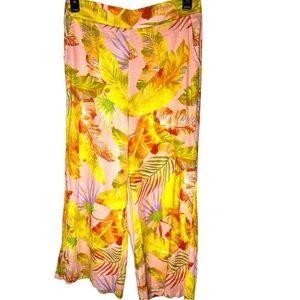 RACHEL Rachel Roy Wide Leg Pants Tropical Size Medium
